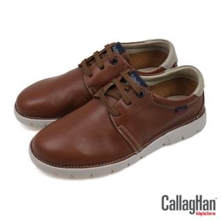【CallagHan】西班牙原廠手工天然皮革輕量休閒鞋 棕色(57700-CUE)