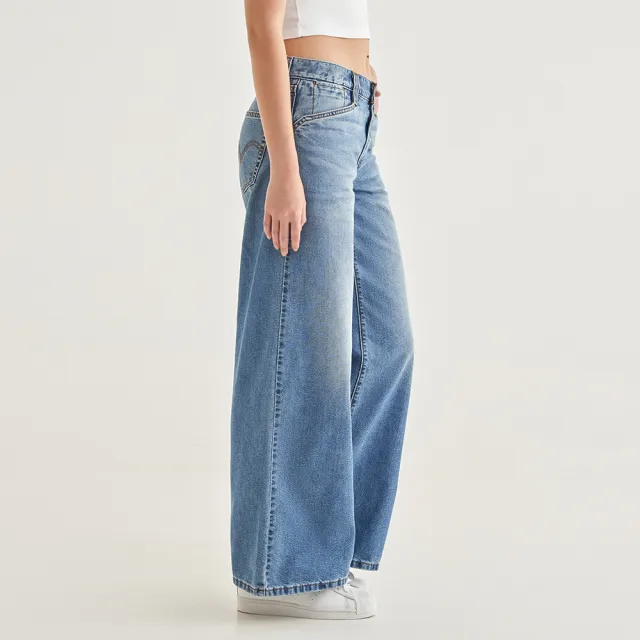 【LEVIS 官方旗艦】94Baggy Wide Leg女款中腰寬鬆直筒丹寧牛仔褲 人氣新品 A5929-0008