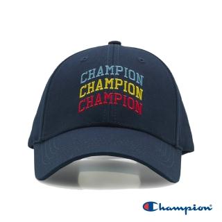 【Champion】官方直營-SZ 三色刺繡LOGO棒球帽-童(深藍色)