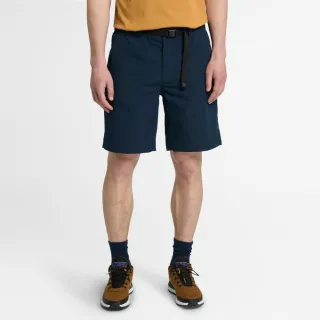 【Timberland】男款深寶石藍皮帶短褲(A6YA6433)