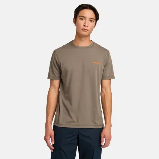 【Timberland】男款咖啡色吸濕排汗短袖T恤(A2NYHBK0)