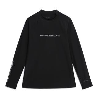 【國家地理服飾官方旗艦】男裝 RAGLAN 長袖防曬衣 - 炭黑色(水上活動/防曬)