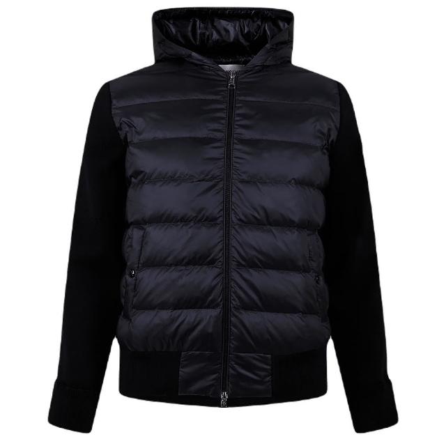 【MONCLER】秋冬新款 男款 羽絨拼接連帽外套-黑色(1號USA-S、2號USA-M、3號USA-L、4號USA-XL、5號USA-XXL)