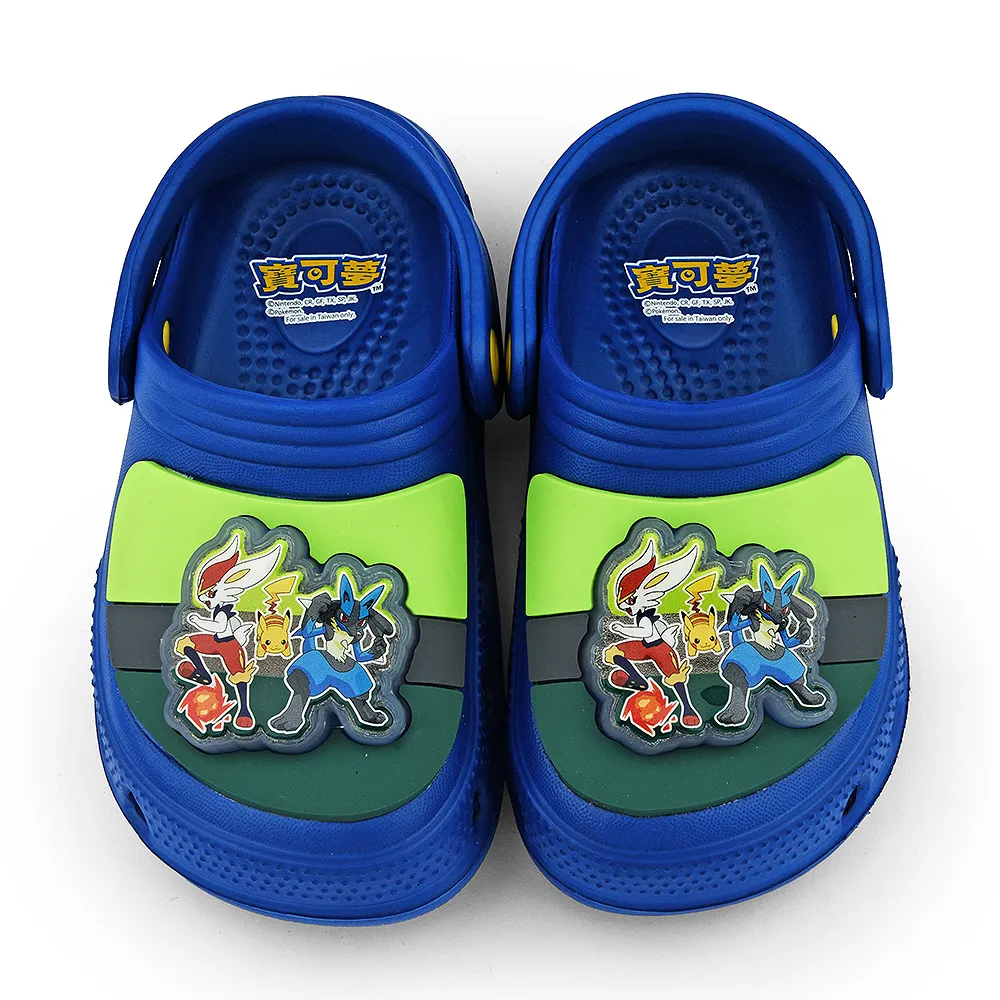 【童鞋城堡】中大童 寶可夢 LED電燈 花園鞋(PA1946-藍)