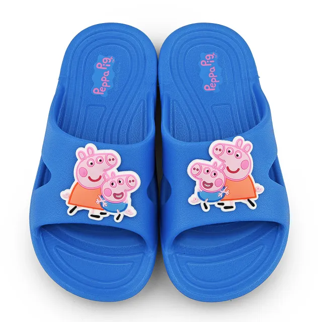 【童鞋城堡】童鞋 中小童 拖鞋 佩佩豬(PG1077-桃 / 藍)