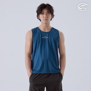 【ADISI】男緹花洞洞排汗抑菌消臭背心 AV2411063 藏青(透氣 吸濕排汗 快乾 輕量 彈性 排汗衣)