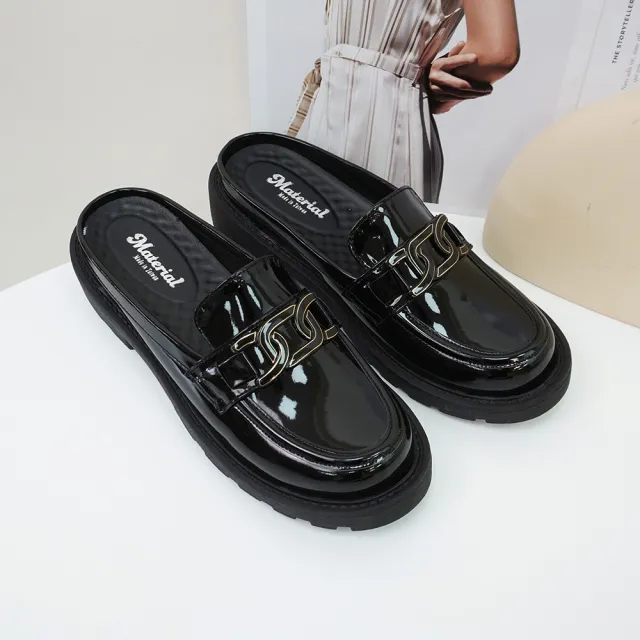 【MATERIAL 瑪特麗歐】女鞋 懶人鞋 MIT加大尺碼時髦鏡面穆勒鞋 TG52962(穆勒鞋)