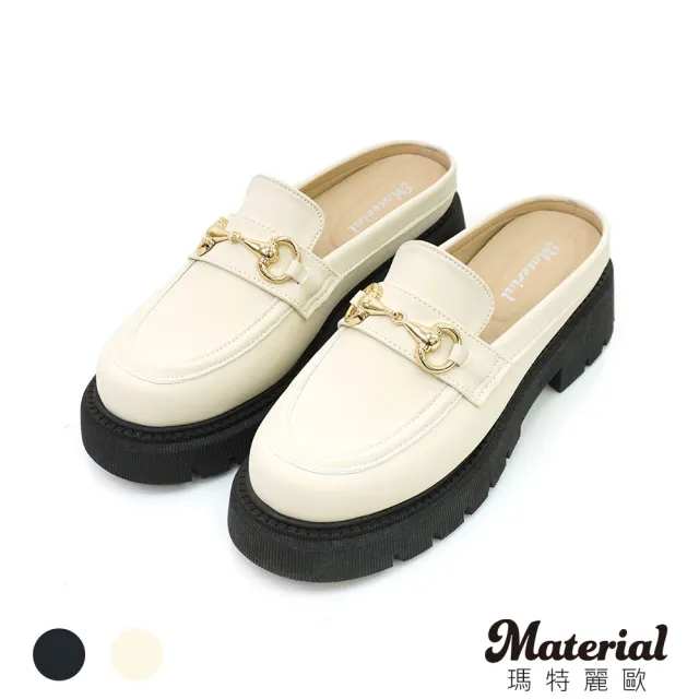 【MATERIAL 瑪特麗歐】全尺碼23-27 女鞋 懶人鞋 MIT簡約銜釦穆勒鞋 T53098(穆勒鞋)
