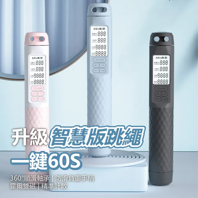 【keep power】全網最新五鍵跳繩+圓墊 智能跳繩 減音跳繩墊(減震 防滑墊 跳繩專用 跑步墊)