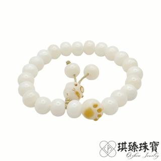 【琪臻珠寶】天然菩提根貓爪設計款老型珠手鍊(白玉菩提根老型珠 炭燒貓爪設計款 隨機出貨 母親節禮物)