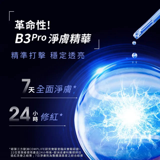 【Dr. May美博士】B3 PRO淨膚小黑瓶1+1組(B3加強版2入 抗痘淨膚修紅)