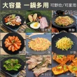 【鼎匠】韓式重力鑄造IH萬用不沾烤盤38cm(圓形麥飯石雙耳 露營煎炒 送瀝油架or防燙木柄 瓦斯/電磁爐通用)