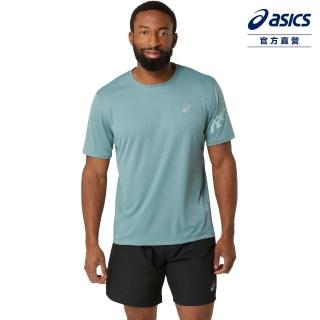 【asics 亞瑟士】ICON 短袖上衣 男款 海外版 跑步上衣(2011C734-304)