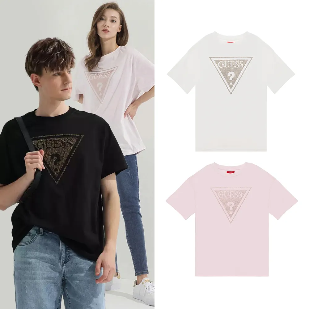 【GUESS】男女款休閒文字LOGO短T(多款選)