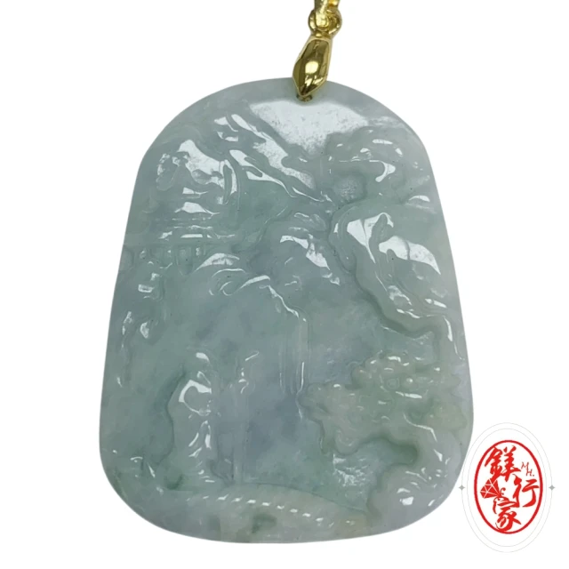 小樂珠寶 3A濃紫羅蘭翡翠 大顆平安扣項鍊DD48(典雅清新