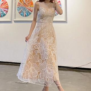 【Very Buy 非常勸敗】預購/刺繡禮服洋裝韓版名媛氣質網紗宴會禮服仙女長裙