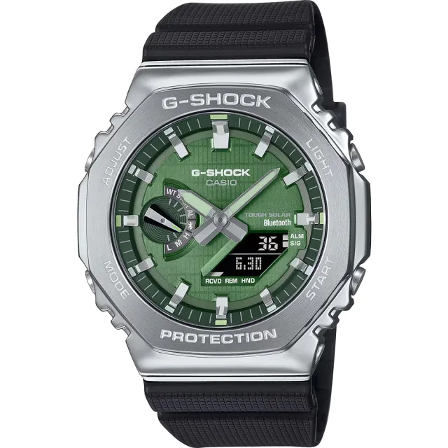 【CASIO 卡西歐】G-SHOCK 八角太陽能藍芽手錶 送禮 禮物 推薦(GBM-2100A-1A3)