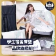 【BOSS BEDDING 小老闆寢具】旗艦3.5尺3折獨立筒床寢7件組｜學生宿舍組合(折疊床墊+枕頭+床包枕套+保潔墊共