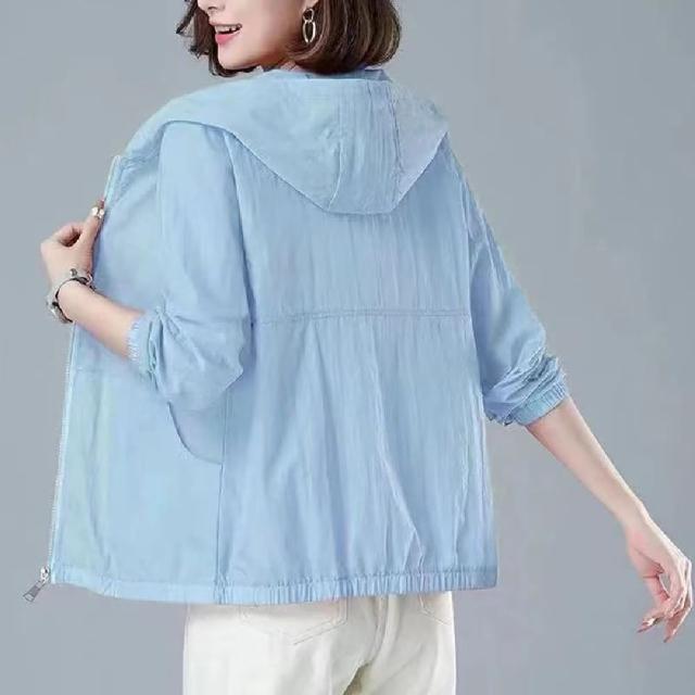 【LANNI 藍尼】★休閒輕薄連帽防曬外套(上衣/女裝/外套/夾克/休閒/正式/通勤)
