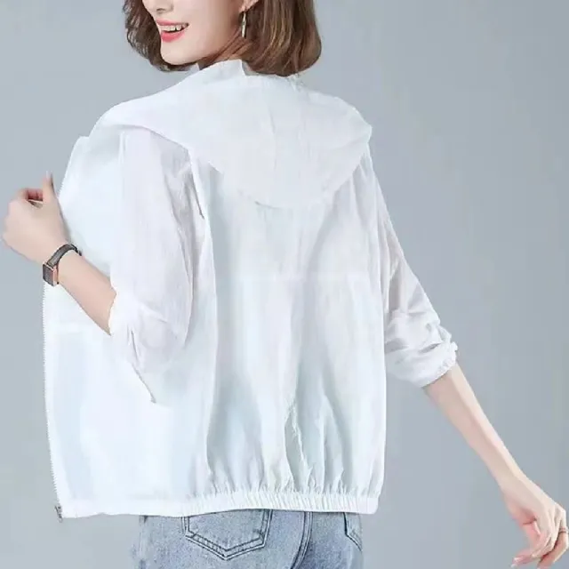 【LANNI 藍尼】★休閒輕薄連帽防曬外套(上衣/女裝/外套/夾克/休閒/正式/通勤)