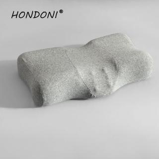 【HONDONI】日式人體工學5D蝶型按摩止鼾護頸枕頭(天絲灰Z1-GYY)