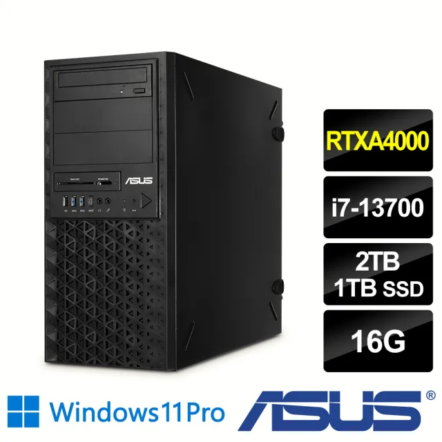 【ASUS 華碩】i7 RTXA4000十六核繪圖工作站(WS760T/i7-13700/16G/2TB HDD+1TB SSD/RTXA4000-16G/750W/W11P)