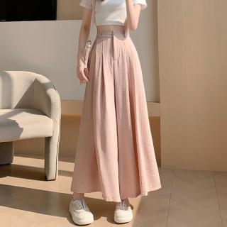 【Very Buy 非常勸敗】預購/高階感冰絲寬褲女夏季薄款褲子小個子高腰垂感休閒褲