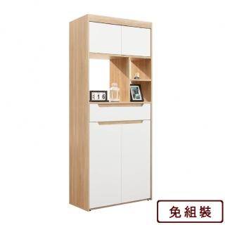 【AS 雅司設計】AS雅司-萊思2.7尺烤漆間隔鞋櫃-80*40*200cm
