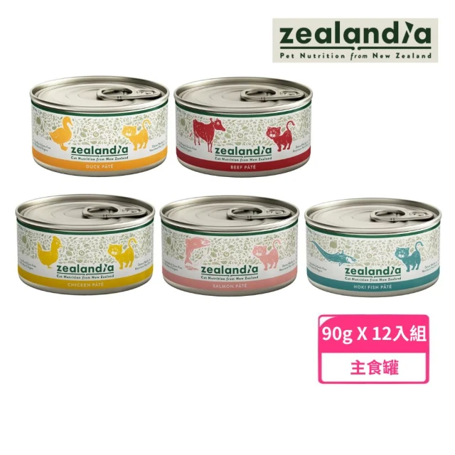 Zealandia 狂野天廚 貓咪無穀主食罐 3.2oz/90g*12罐組(貓罐、貓主食罐 全齡貓)