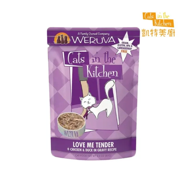 【Cats in the Kitchen 凱特美廚】貓咪無穀主食餐包 3.0oz/85g*24包組(全齡貓)