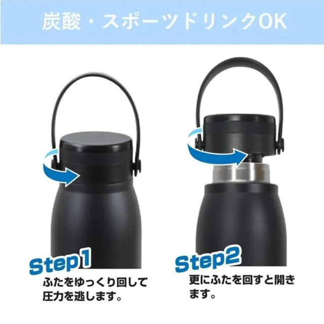 【台隆手創館】日本PEARL碳酸對應不鏽鋼保冷專用瓶600mL(保冰杯 隨行杯)