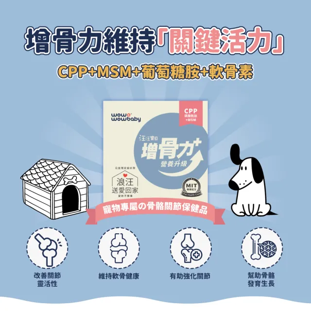 【汪汪寶貝】增骨力Plus+ 30包/盒(貓狗保健/寵物益生菌/關節保養)