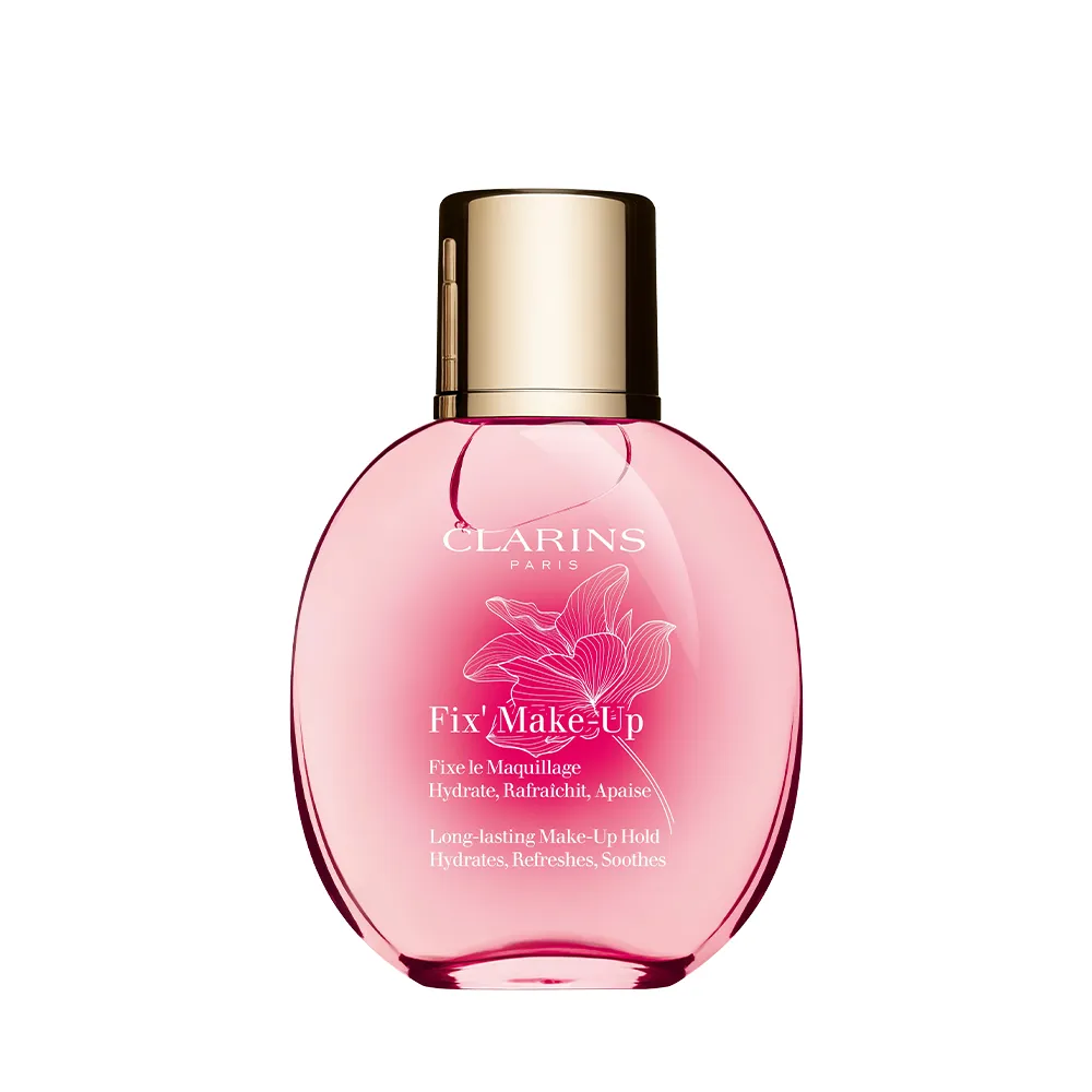 【CLARINS 克蘭詩】玫瑰精萃定妝噴霧 50mL(夏日玫瑰限定版)