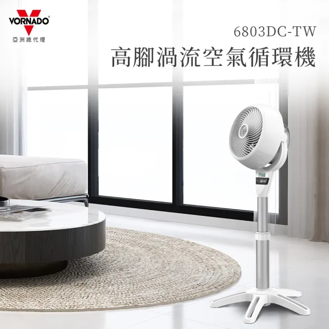 【VORNADO 沃拿多】渦流空氣循環機6803DC-白色(循環機 循環扇)