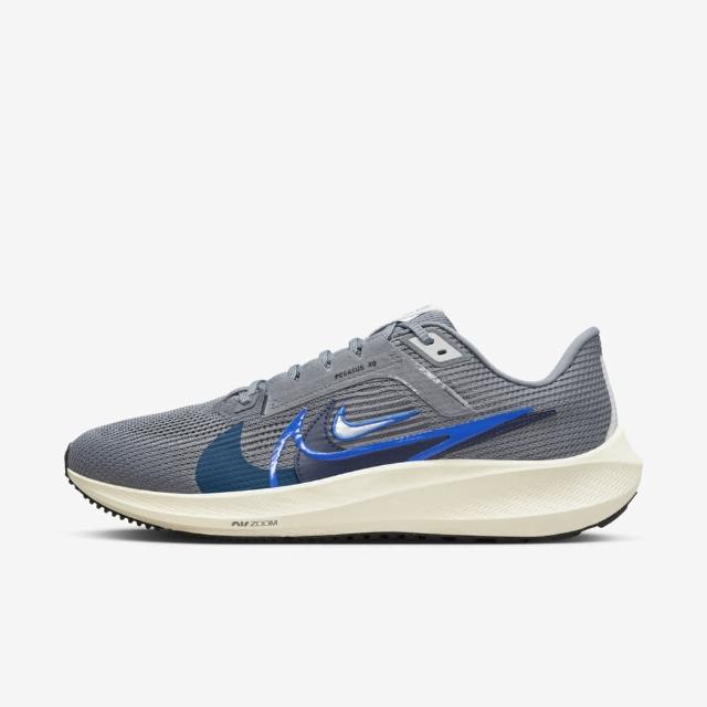 【NIKE 耐吉】Air Zoom Pegasus 40 PRM 男 慢跑鞋 運動 路跑 支撐 灰 藍(FB7179-002)