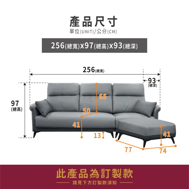 【ASSARI】湯瑪斯機能L型沙發(附抱枕)