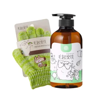 【毛起來】草本養護 癢癢退散寵物洗毛精汪汪專用500ml+3倍泡泡沐浴手套