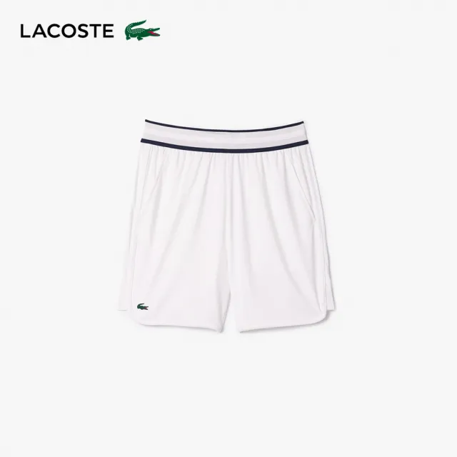 【LACOSTE】男裝-Lacoste Sport x Daniil Medvedev 運動短褲(白色)