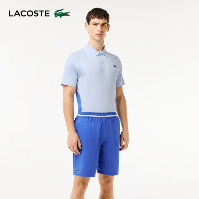 【LACOSTE】男裝-Lacoste Tennis x Novak Djokovic 運動短褲(藍色)