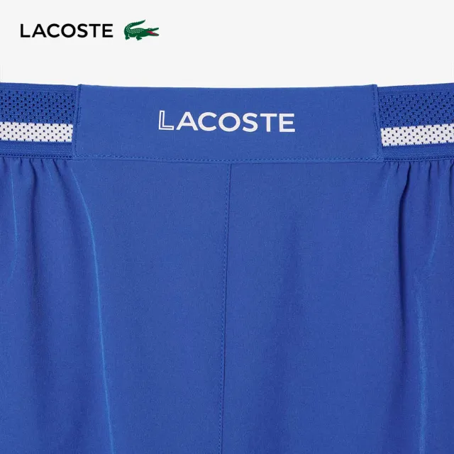 【LACOSTE】男裝-Lacoste Tennis x Novak Djokovic 運動短褲(藍色)