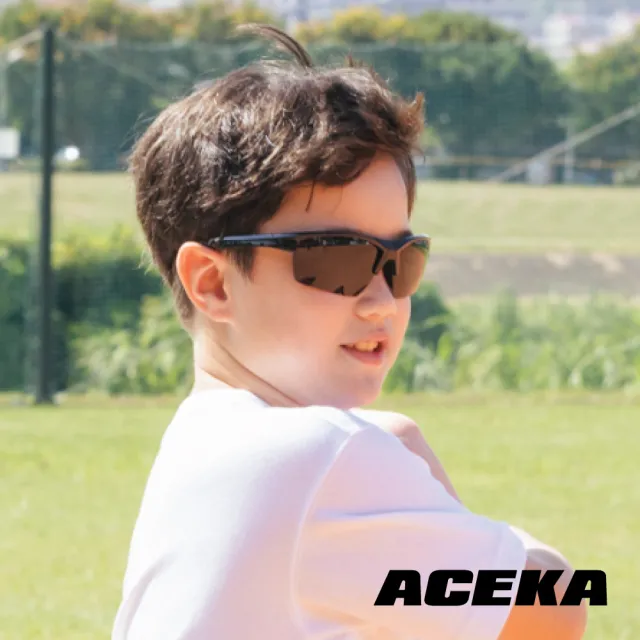 【ACEKA】台灣製墨鏡寂靜黑兒童運動太陽眼鏡(SUNSHINE 親子系列)
