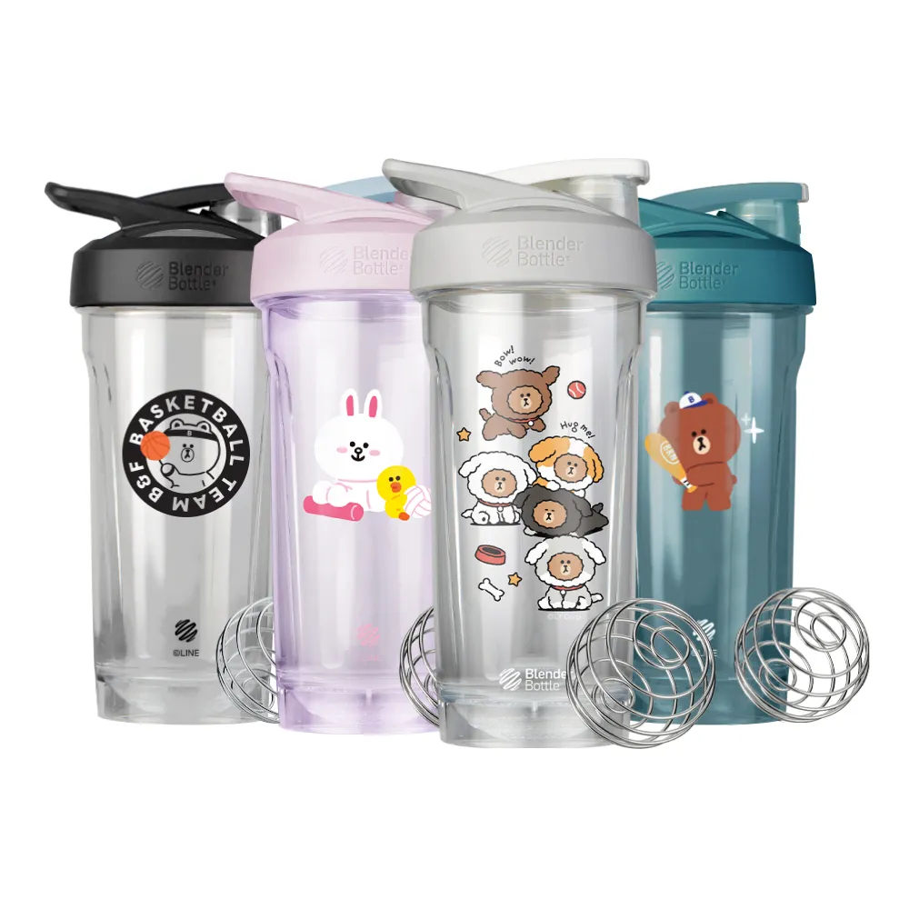 【Blender Bottle】LINE FRIENDS〈Strada Tritan〉防漏環保水壺 828ml(BlenderBottle/運動水壺/搖搖杯)