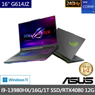 【ASUS 華碩】16吋i9 RTX4080電競筆電(614JZ-0072G13980HX-NBL/i9-13980HX/16G/1TB/W11)