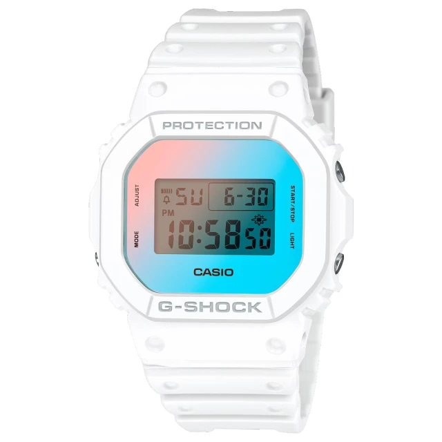 CASIO 卡西歐 蒸鍍彩色白沙沙灘腕錶 42.8mm(DW-5600TL-7)