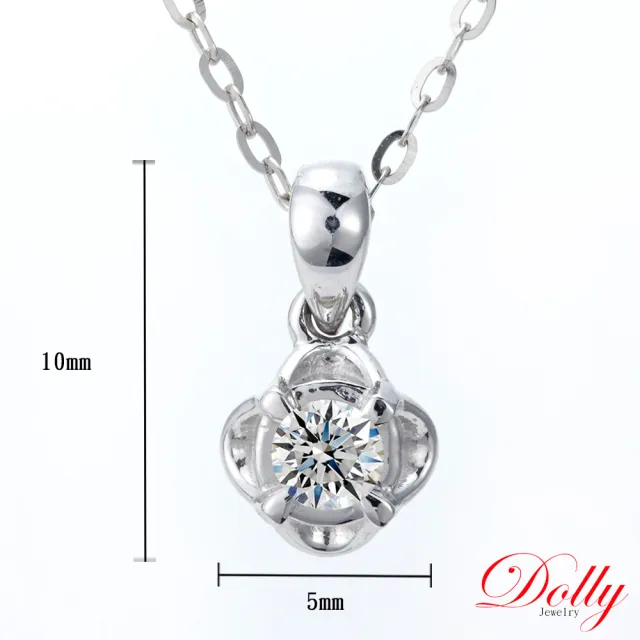 【DOLLY】1克拉 天然丹泉石18K金鑽石項鍊