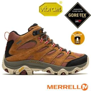 【MERRELL】女 MOAB 3 MID GORE-TEX 多功能防水透氣登山健行鞋.登山鞋(ML037498 土黃色)