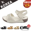 【OLLIE】韓國空運。雕花皮革顯白4.5CM厚底涼拖鞋/版型偏小(72-1044/4色/現+預)