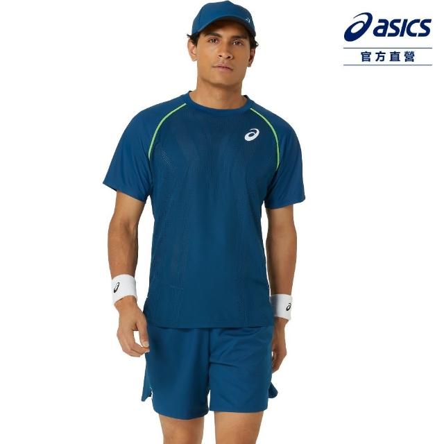 【asics 亞瑟士】短袖上衣 男款 ACTIBREEZE 海外版 網球上衣(2041A298-412)