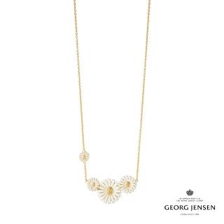 【Georg Jensen 官方旗艦店】DAISY 項鍊 - 線上獨家款(18K黃金電鍍純銀 白瓷琺瑯 項鍊)