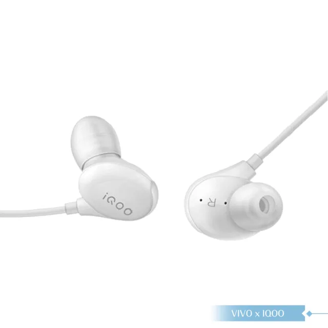 【vivo】iQOO iHP1910 原廠盒裝 / HiFi立體聲 L型入耳式耳機 3.5mm(白色)